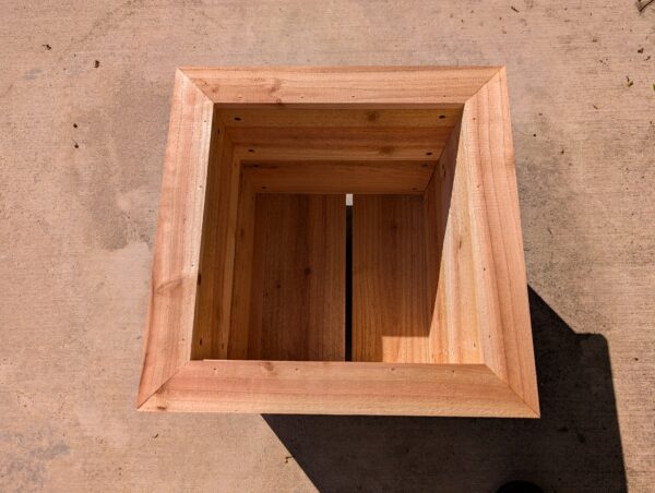 Square Cedar Planter Box - Image 4