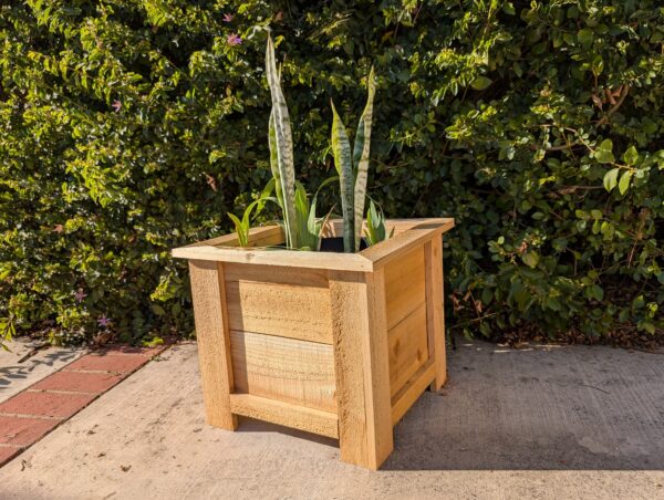 Square Cedar Planter Box - Image 6